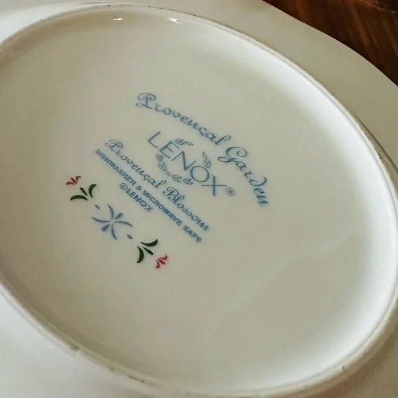 Set of 2 Lenox Provencal Garden Provencal Blossom Dinner Plate Soup Pasta Bowl - Picture 8 of 10